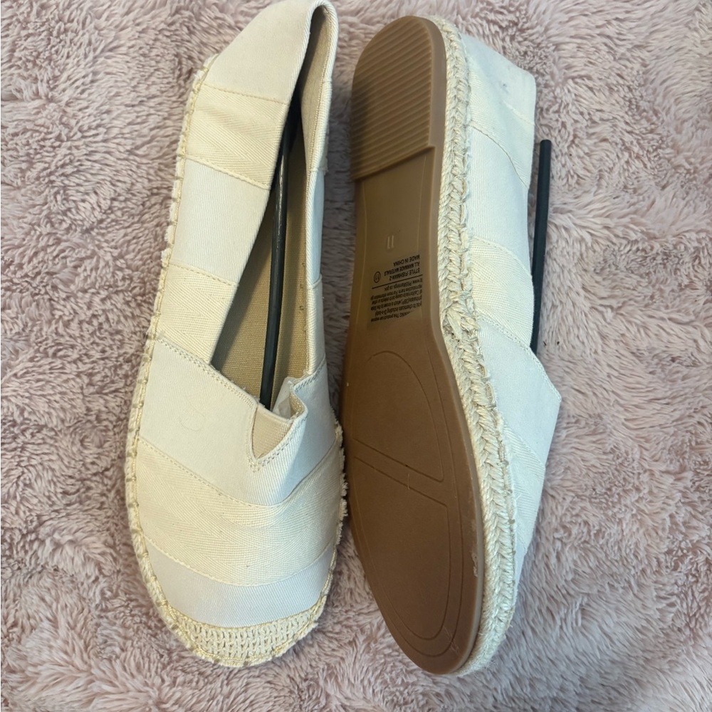 Elegant Cream Espadrille Flats